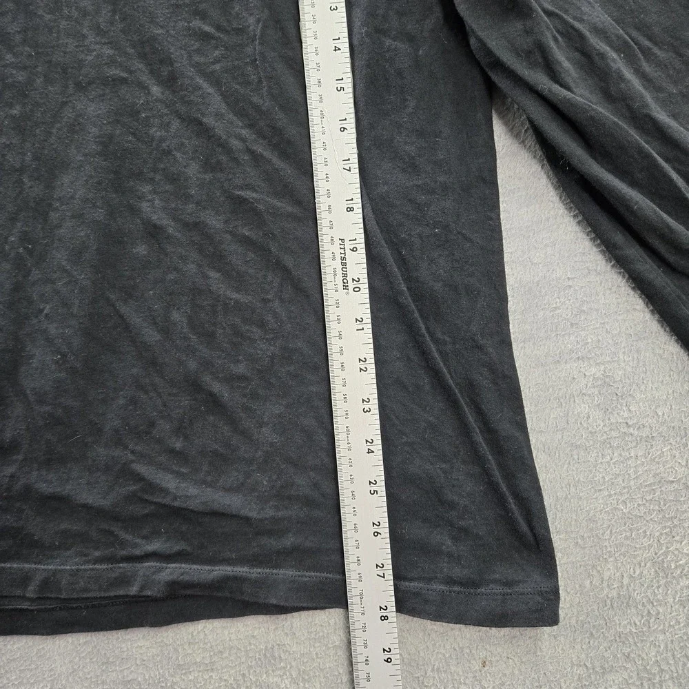 Nike‎ Men Shirt L Black Air Swoosh Logo Graphic Print Long Sleeve Crew Neck Tee
